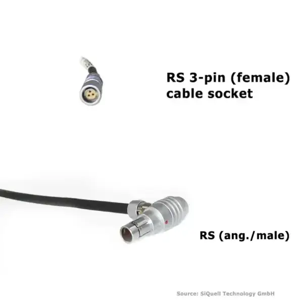 SiQuell - Extension-cable RS [ang./male] - RS Cable Socket [female]