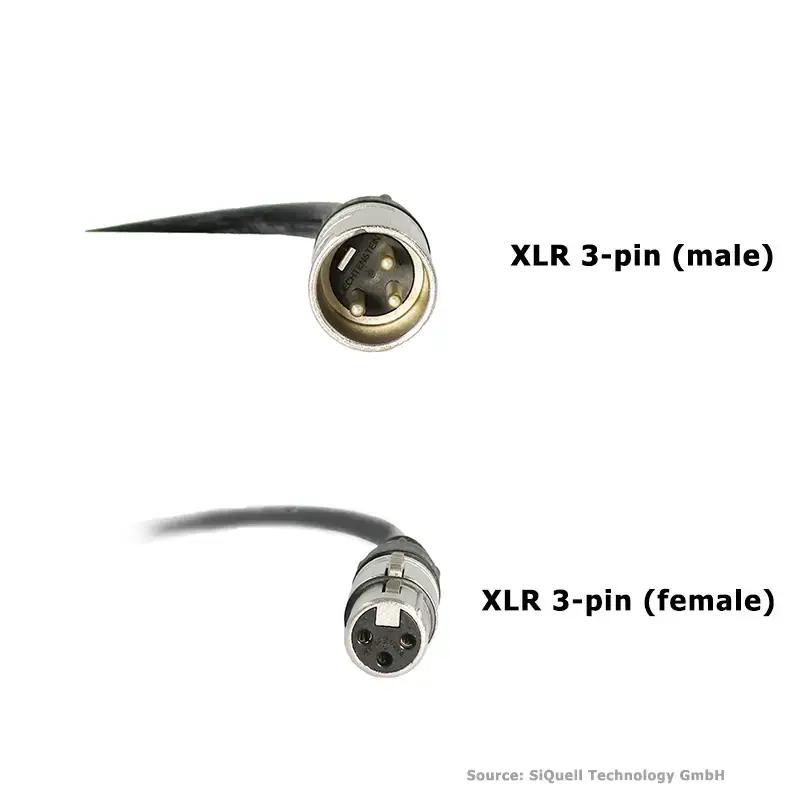 SiQuell - PWR extension cable XLR 3-pin (m) - XLR 3-pin (f)