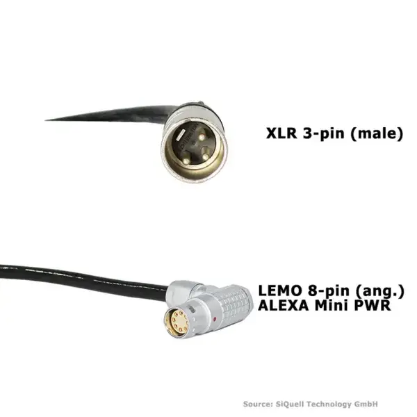 SiQuell - Power cable XLR-3 to ARRI ALEXA Mini (LF) | AMIRA | ALEXA 35 (angled)