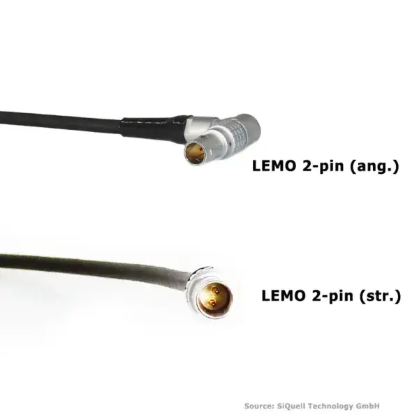 SiQuell - Powercable Lemo 2-pin (str.) - Lemo 2-pin (ang.)