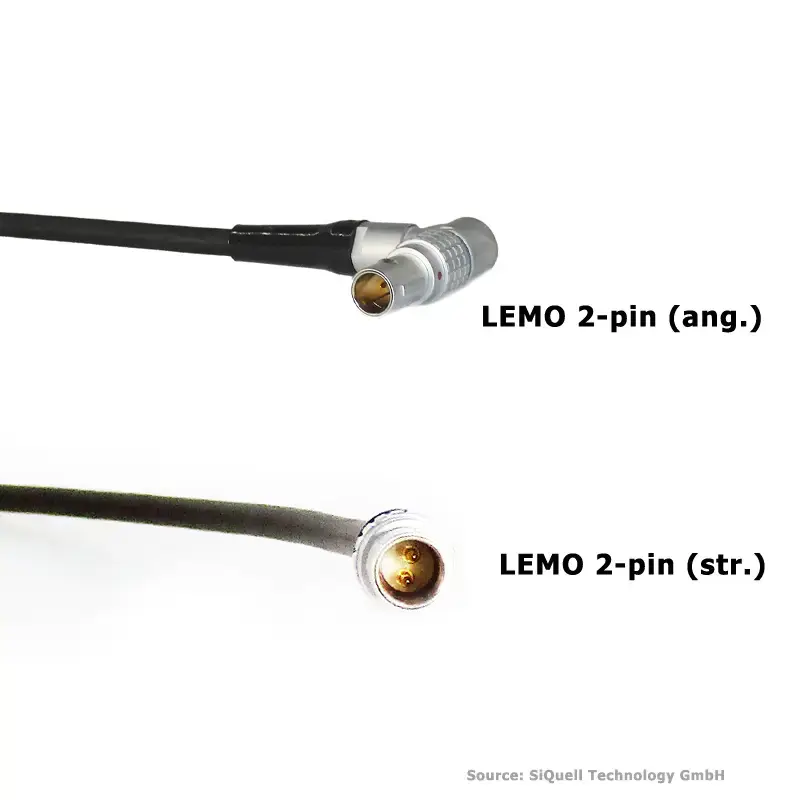 SiQuell - Powercable Lemo 2-pin (str.) - Lemo 2-pin (ang.)