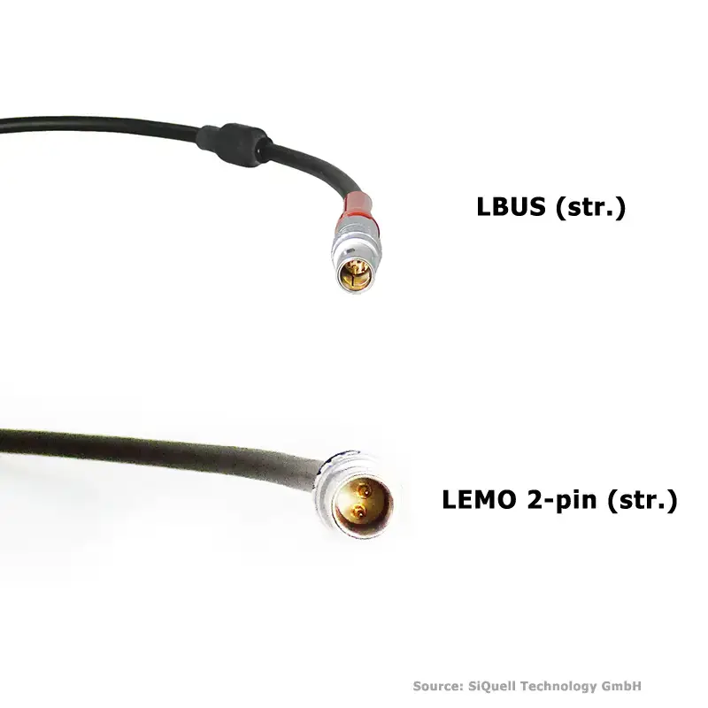 SiQuell - Powercable Lemo 2-pin (straight) - LBUS (straight)